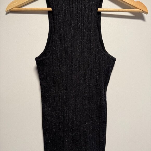 Madewell Sparkly Black Knit Tank NWT XS - Picture 4 of 4
